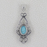 Blue Kyanite Gemstone Silver Pendant