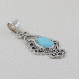 Blue Kyanite Gemstone Silver Pendant