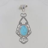 Blue Kyanite Gemstone Silver Pendant