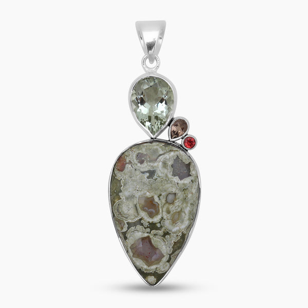 Rainforest Jasper Silver Pendants