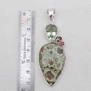 Rainforest Jasper Silver Pendants