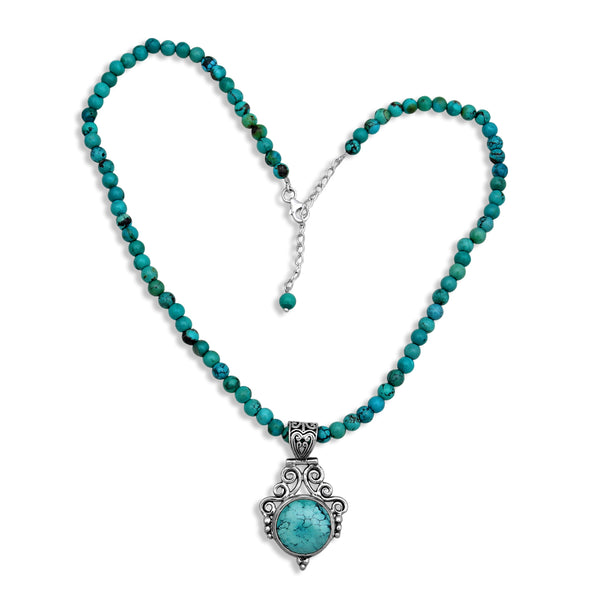 Natural Tibetan Turquoise Beads Necklace