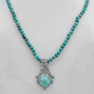 Natural Tibetan Turquoise Beads Necklace