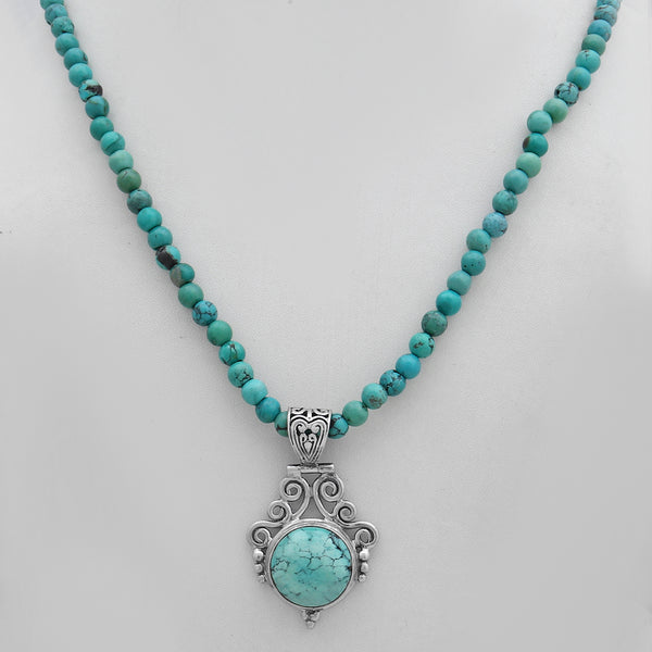 Natural Tibetan Turquoise Beads Necklace