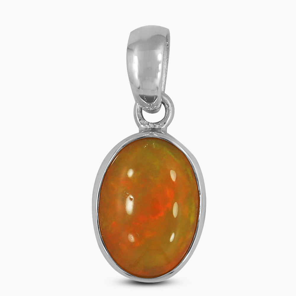 Natural Ethiopian Opal Silver Pendants