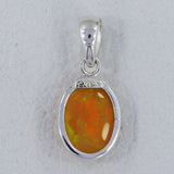 Natural Ethiopian Opal Silver Pendant