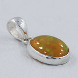 Natural Ethiopian Opal Silver Pendant