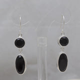 Black Onyx Silver Earring