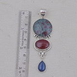 Larimar and Blue Topaz Silver Pendant