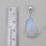 Rainbow Moonstone Silver Pendant