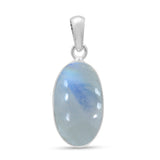 Rainbow Moonstone Silver Pendant