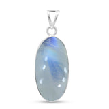 Rainbow Moonstone Silver Pendant