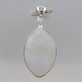 Rainbow Moonstone Silver Pendant