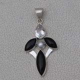 925 Silver Black Onyx Pendant