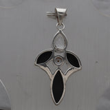 Black Onyx 925 Silver Pendant