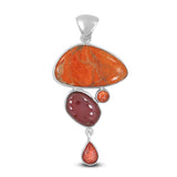 925 Sterling Silver Sponge Coral Pendant