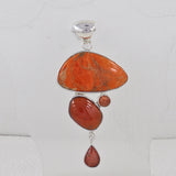 925 Sterling Silver Sponge Coral Pendant