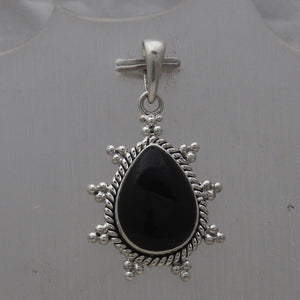925 Silver Black Onyx Pendants
