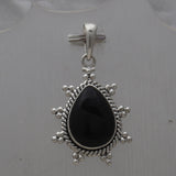 Black Onyx 925 Silver Pendant