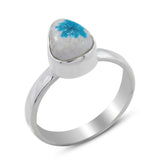 Blue Cavansite Gemstone Ring In Sterling Silver