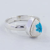 Blue Cavansite Gemstone Ring In Sterling Silver