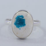 Blue Cavansite Gemstone Ring In Sterling Silver