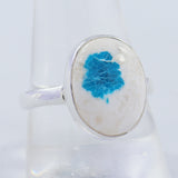 Blue Cavansite Gemstone Ring In Sterling Silver