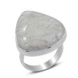 Scolecite Gemstone Sterling Silver Ring