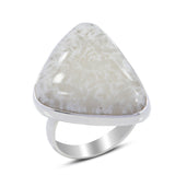 Scolecite Gemstone Sterling Silver Ring