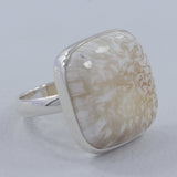 Scolecite Gemstone Sterling Silver Ring