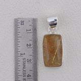 925 Silver Rutilated Quartz Pendant