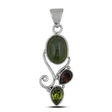 925 Sterling Silver Idocrase Pendant