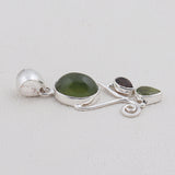 Idocrase, Peridot 925 Sterling Silver Pendant