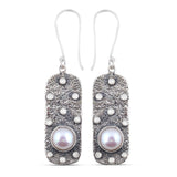 925 Sterling Silver Pendant Set Made with  Pearl Gemstone