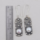 925 Sterling Silver Pendant Set Made with  Pearl Gemstone