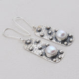 925 Sterling Silver Pendant Set Made with  Pearl Gemstone