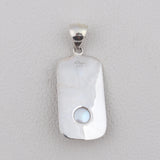 925 Sterling Silver Pendant Set Made with  Pearl Gemstone