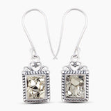 925 Sterling Silver Pendant Set Made with  Pyrite  Druzy  Gemstone