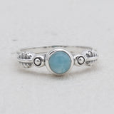 925 Sterling Silver Larimar Rings