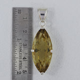 Olive Quartz 925 Sterling Silver Pendant