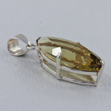 925 Sterling Silver Olive Quartz Pendant