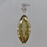 925 Sterling Silver Olive Quartz Pendant