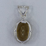 Olive Quartz 925 Sterling Silver Pendant