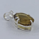 Olive Quartz 925 Sterling Silver Pendant