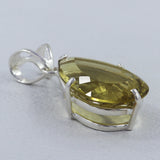 925 Sterling Silver Olive Quartz Pendant