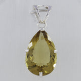 925 Sterling Silver Olive Quartz Pendant