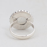 Rainbow Moonstone Silver Ring