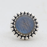 Rainbow Moonstone Silver Ring