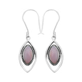 Natural Charoite Silver Earrings