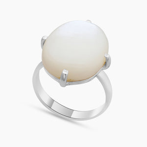 Natural Mother Fresh Pearl Silver Rings